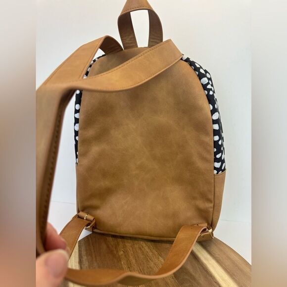 VIV & LOU Spotted Lauren Backpack S Hot Pink Chenille Patch Back Pack - Picture 9 of 10